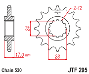 JT Sprocket Front JTF295 14T