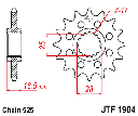 JT Sprocket Front JTF1904 15T