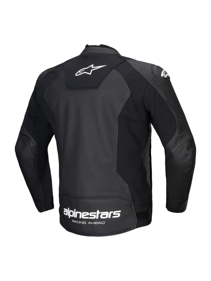 Alpinestars Faster V3 Leather Airflow Jacket Black/White