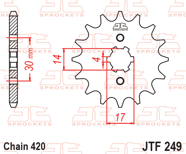 JT Sprocket Front JTF249 14T