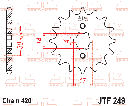 JT Sprocket Front JTF249 14T