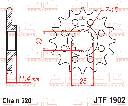 JT Sprocket Front JTF1902 17T
