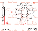 JT Sprocket Front JTF1901 14T