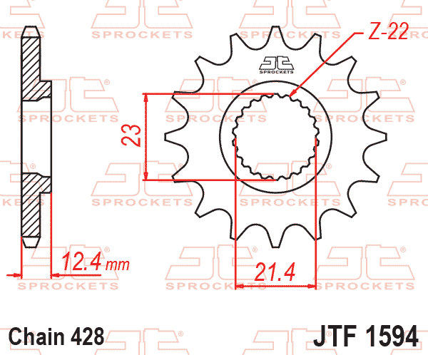 JT Sprocket Front JTF1594 15T