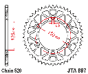 JT Sprocket Rear JTA897BLK 48T Racelite Aluminium