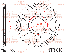 JT Sprocket Rear JTR816 42T