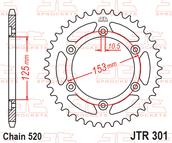 JT Sprocket Rear JTR301 48T