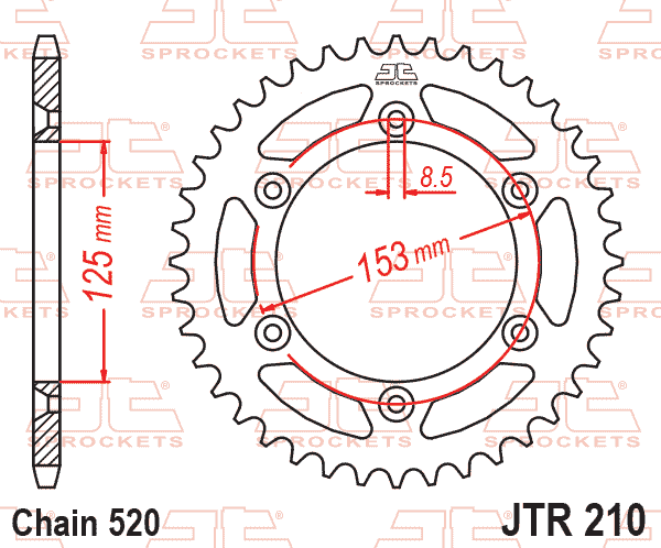 JT Sprocket Rear JTR210 46T
