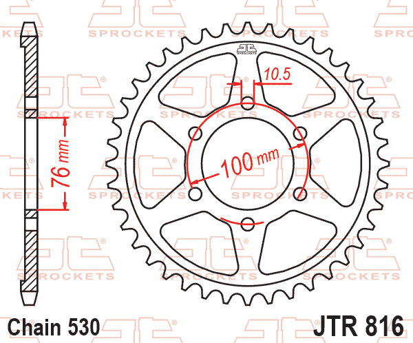 JT Sprocket Rear JTR816 50T