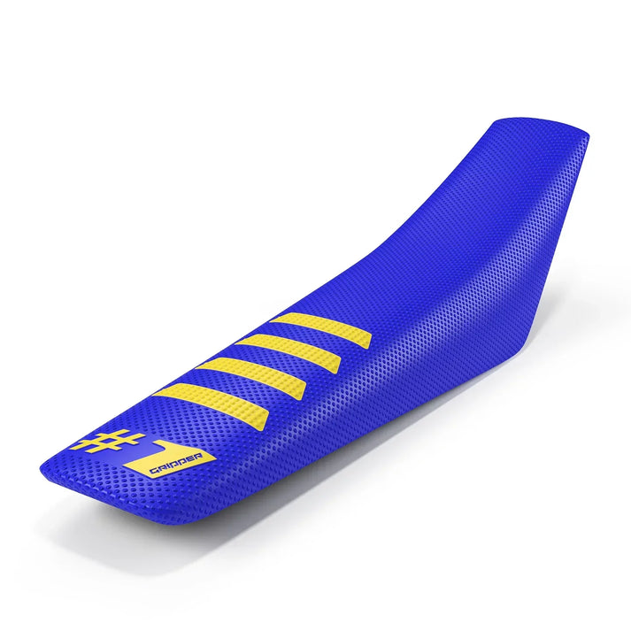 One Gripper Ribbed Seat Cover Blue/Yellow