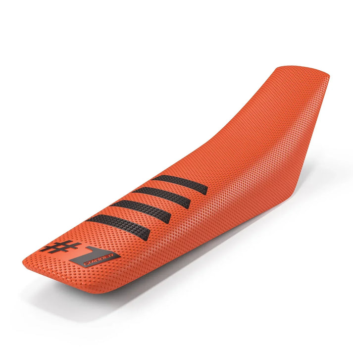 One Gripper Ribbed Seat Cover Orange/Black