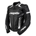 Nexo STR Leather Jacket Black White
