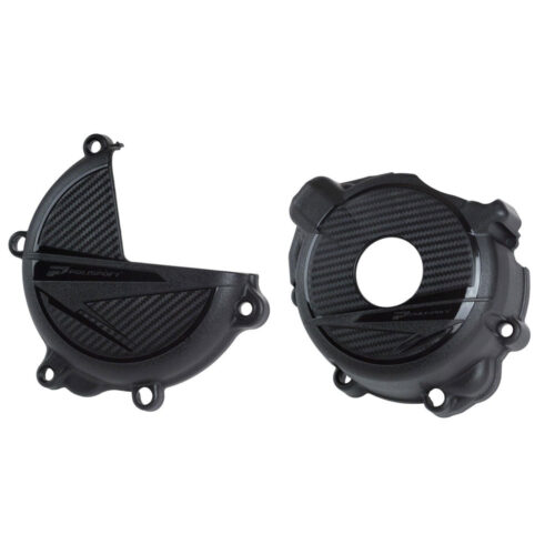 Polisport Engine Cover Protection Kit Suzuki DR-Z400 '00-25 Black