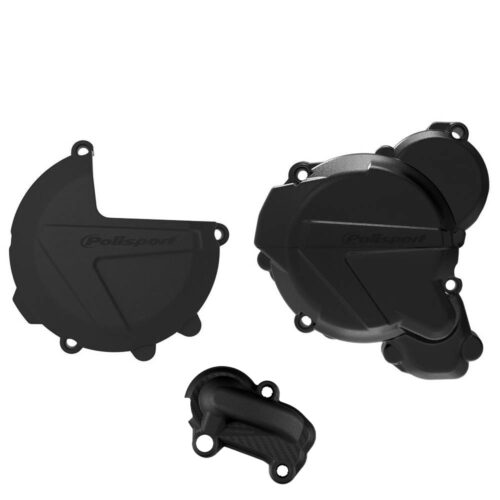 Polisport Clutch & Ignition Cover Protector Kit KTM | Husqvarna 250|300 '17-21 Black