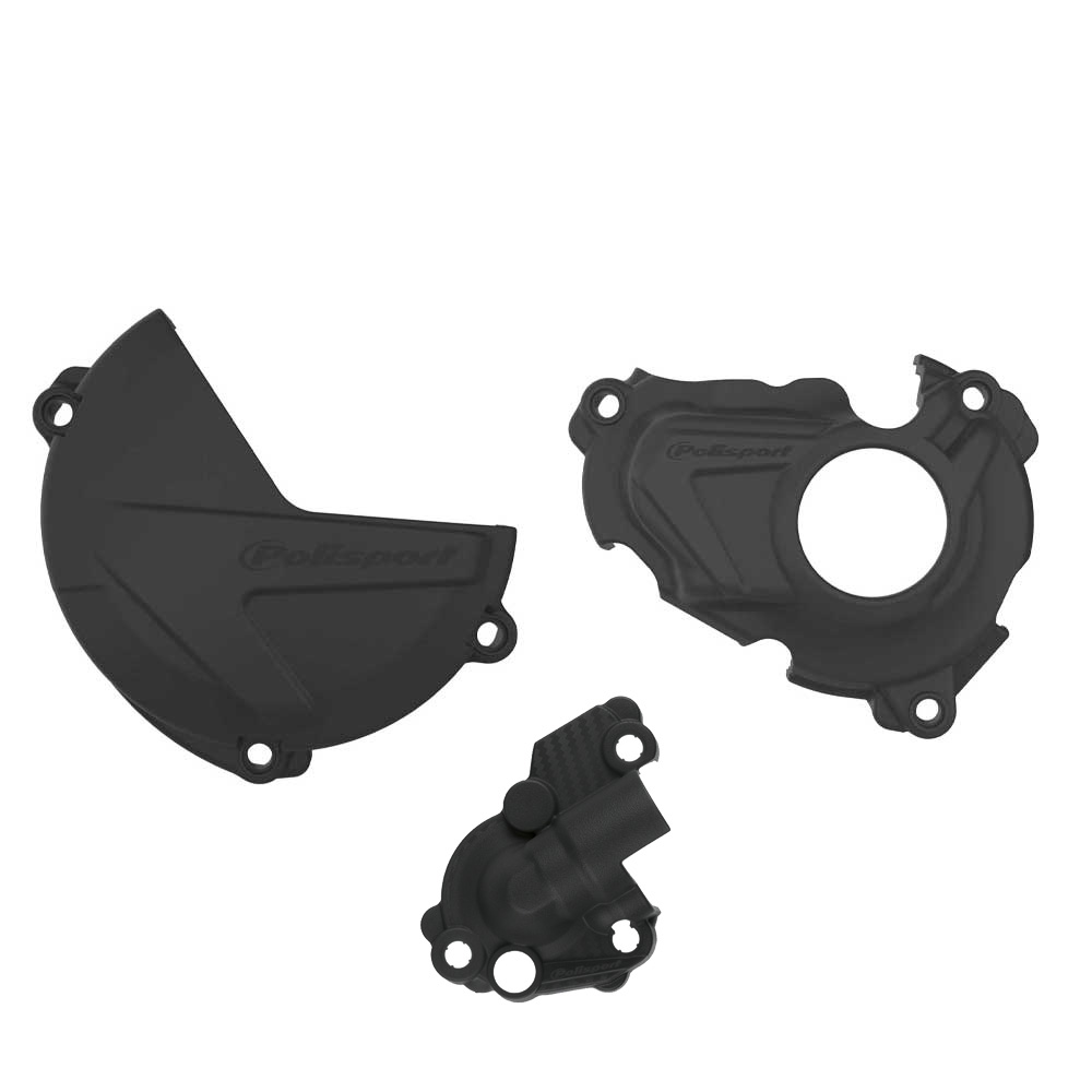 Polisport Clutch & Ignition Cover Protector Kit Yamaha YZ|WR 250F|X '19-25 Black