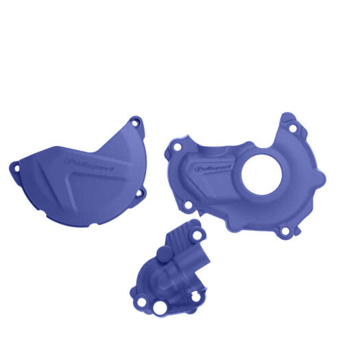 Polisport Clutch & Ignition Cover Protector Kit Yamaha YZ450F '14-17 Blue