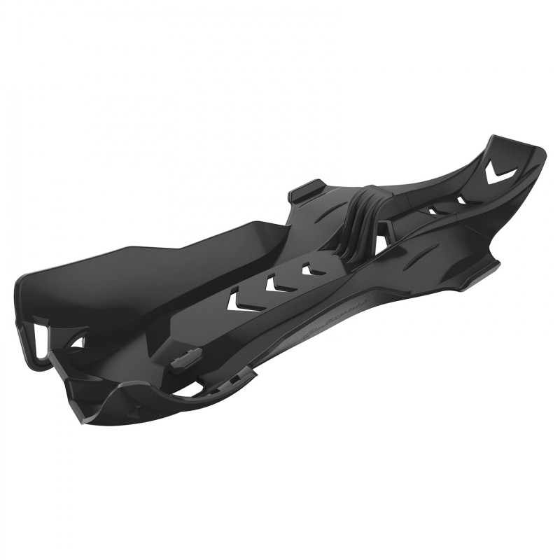 Polisport Fortress Skid Plate w Linkage Guard KTM SX|EXC '06-16 Husq TC|TE '14-16 Black