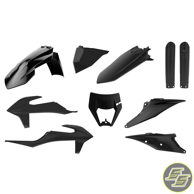 Polisport Plastic Kit KTM EXC-F|XCW-F '20-23 Black