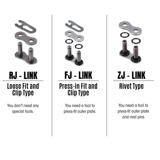 [DID-520VX3GBFJ] DID Chain Masterlink 520 VX3 X-Ring Clip Type FJ Gold/Black