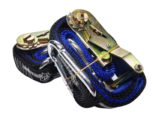 [RCT-TD-RT-25BB] Racecraft Tie Down Set Cambuckle Ratchet Blue/Black 1.8m x 25mm