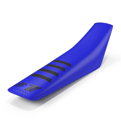 [OGR-OGSC02-BEBLBL] One Gripper Ribbed Seat Cover Blue/Black