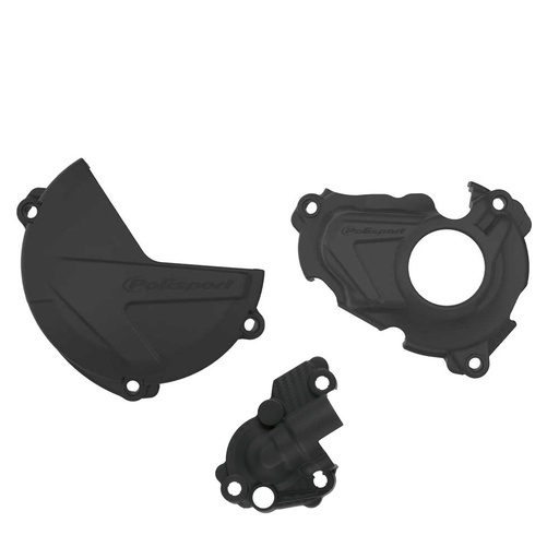 [POL-90943] Polisport Clutch & Ignition Cover Protector Kit Yamaha YZ|WR 250F|X '19-25 Black